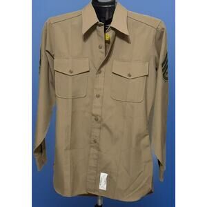 USMC Khaki long sleeve shirt Staff Sergeant Size Small